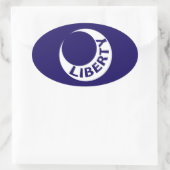 Vlag van Fort Moultrie, South Carolina. Ovale Sticker (Tas)