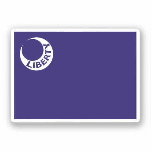 Vlag van Fort Moultrie, South Carolina. Sticker (Voorkant)