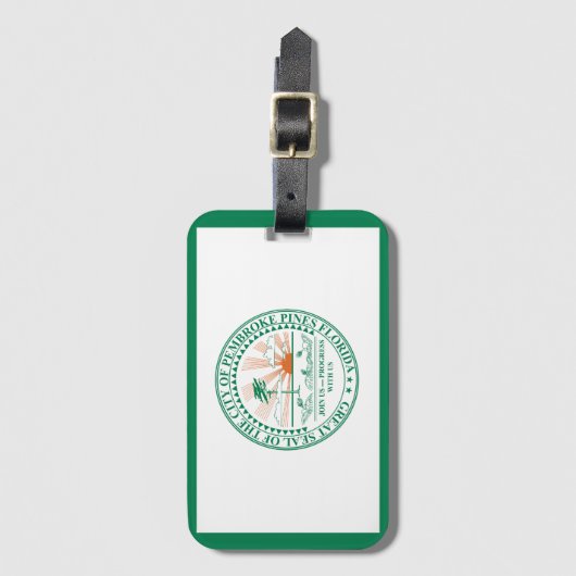 Vlag van Fort Pembroke Pines, Florida Bagagelabel (Voorkant (verticaal))