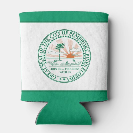 Vlag van Fort Pembroke Pines, Florida Blikjeskoeler (Achterkant)