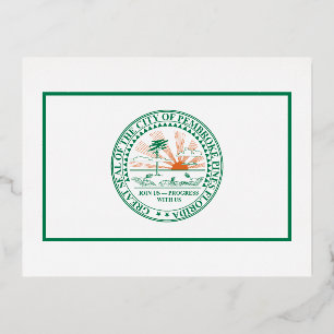 Vlag van Fort Pembroke Pines, Florida Folie Feestdagen Briefkaart