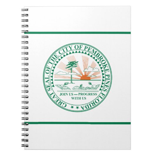 Vlag van Fort Pembroke Pines, Florida Notitieboek (Voorkant)