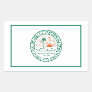 Vlag van Fort Pembroke Pines, Florida Rechthoekige Sticker