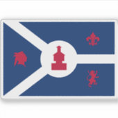 Vlag van Fort Wayne, Indiana Sticker (Voorkant)