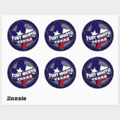 Vlag van Fort Worth in Texas breekt stickers (Vel)