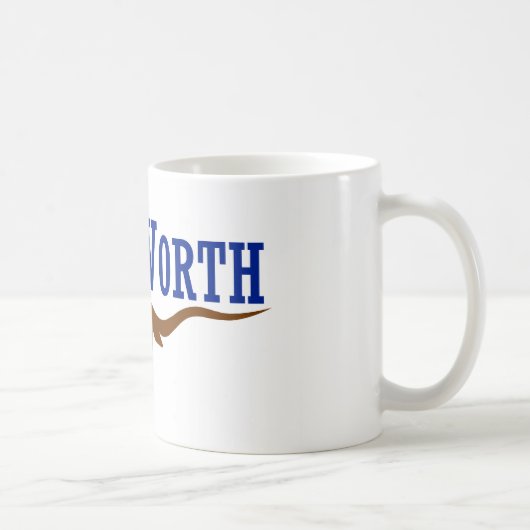 Vlag van Fort Worth Texas Koffiemok (Rechts)