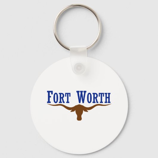 Vlag van Fort Worth Texas Sleutelhanger (Voorkant)