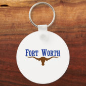 Vlag van Fort Worth Texas Sleutelhanger (Voorkant)