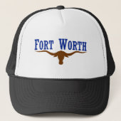Vlag van Fort Worth Texas Trucker Pet (Voorkant)
