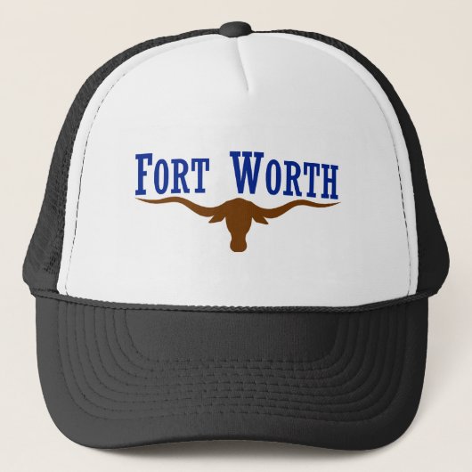 Vlag van Fort Worth Texas Trucker Pet (Voorkant)