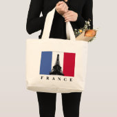 Vlag van France Bag Grote Tote Bag (Voorkant (product))