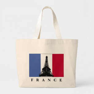 Vlag van France Bag Grote Tote Bag