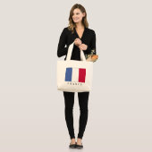Vlag van France Bag Grote Tote Bag (Voorkant (model))