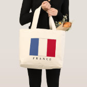 Vlag van France Bag Grote Tote Bag (Voorkant (product))