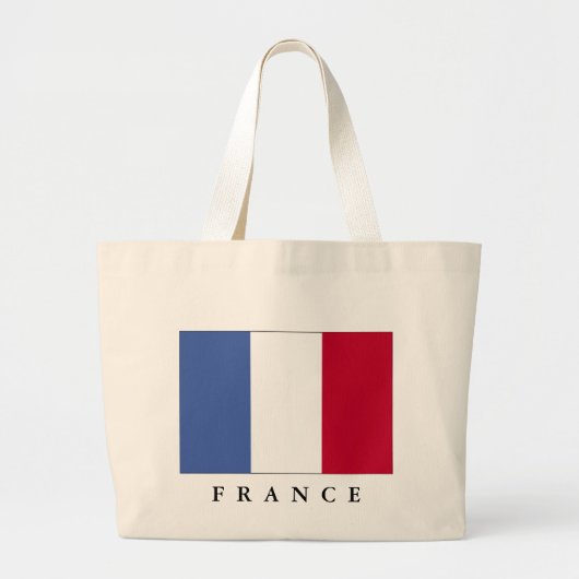 Vlag van France Bag Grote Tote Bag (Voorkant)