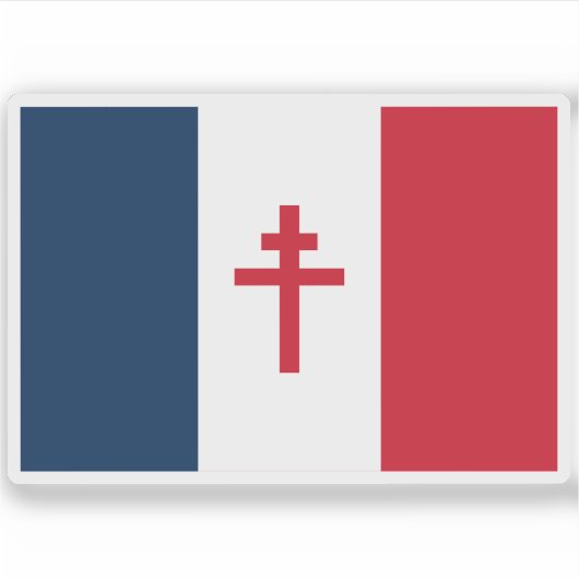 Vlag van Frankrijk (1940-1944) Sticker (Voorkant)