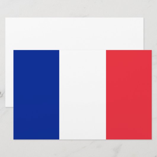 Vlag van Frankrijk Briefpapier (Voorkant / Achterkant)