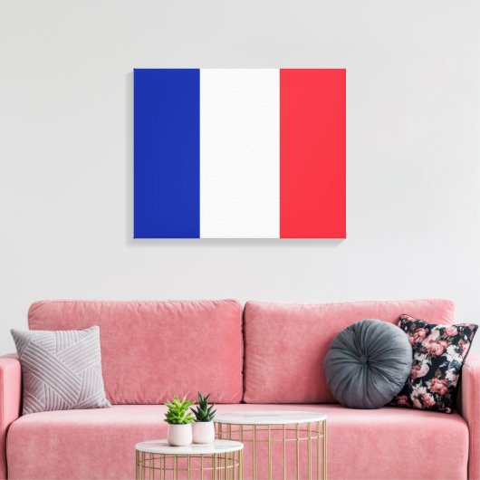 Vlag van Frankrijk Canvas Afdruk (Insitu (Woonkamer))
