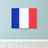 Vlag van Frankrijk Canvas Afdruk (Insitu (Houten vloer))