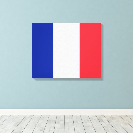 Vlag van Frankrijk Canvas Afdruk (Insitu (Houten vloer))