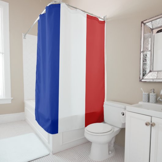 Vlag van Frankrijk Douchegordijn (In situ)