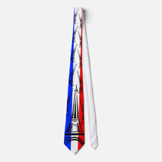 Vlag van Frankrijk en Eiffeltoren Stropdas
