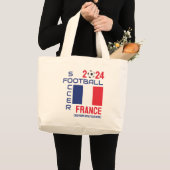 Vlag van FRANKRIJK Football Aangepaste Naam 2024 E Grote Tote Bag (Voorkant (product))