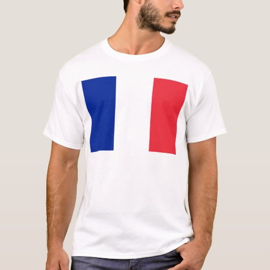 vlag van Frankrijk; Franse vlag, Drapeau de la Fra T-shirt (Voorkant)