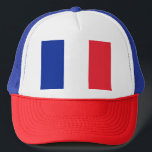 vlag van Frankrijk; Franse vlag, Drapeau de la Fra Trucker Pet<br><div class="desc">Le drapeau de la France, drapeau tricolore bleu, blanc, rouge, également appelé "drapeau ou pavillon tricolore", est l’semème national de la République française. De nationale vlag van Frankrijk is een driekleurige vlag met drie verticale banden met kleur blauw, wit en rood. Het is bekend als de Franse Tricolor of gewoon...</div>