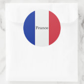 Vlag van Frankrijk, geëtiketteerd, Ronde Sticker (Tas)