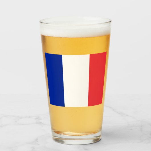 Vlag van Frankrijk Glas (Voorkant gevuld)