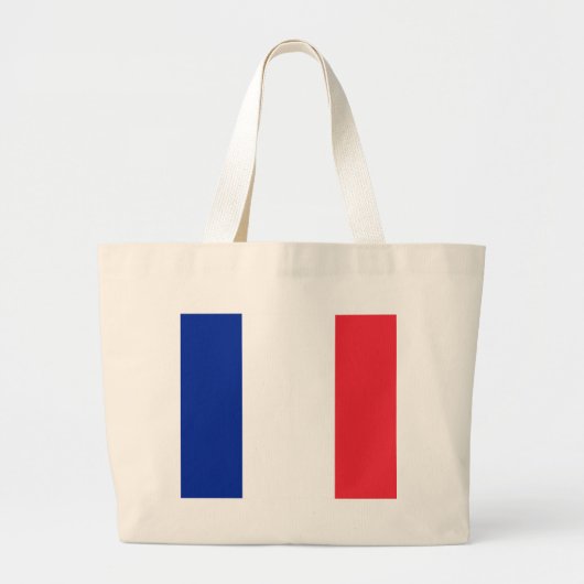 Vlag van Frankrijk Grote Tote Bag (Voorkant)