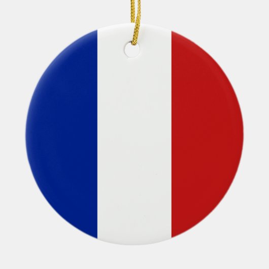 Vlag van Frankrijk Keramisch Ornament (Voorkant)