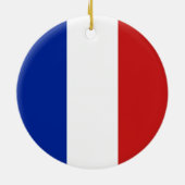 Vlag van Frankrijk Keramisch Ornament (Achterkant)