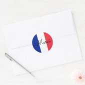 Vlag van Frankrijk Kleuren Merci Ronde Sticker (Envelop)
