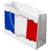 Vlag van Frankrijk Large Cadeautasje (Achterkant Gekanteld)