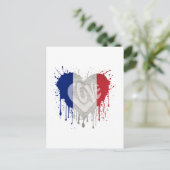 Vlag van Frankrijk liefde Briefkaart (Staand voorkant)