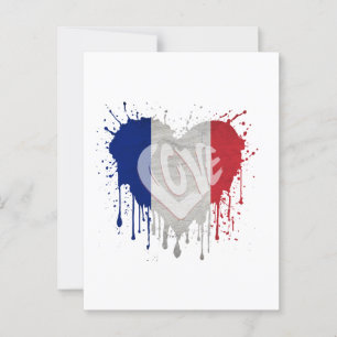 Vlag van Frankrijk liefde Briefkaart