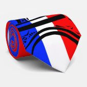 Vlag van Frankrijk met Eiffeltoren Stropdas (Opgerold)