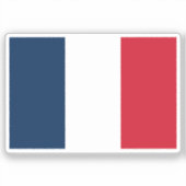 Vlag van Frankrijk op maat gesneden Sticker (Voorkant)