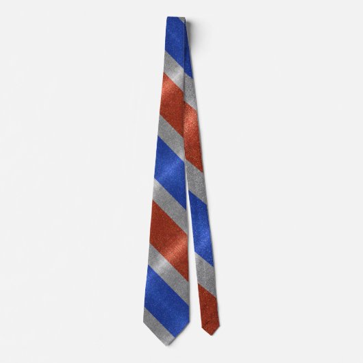 Vlag van Frankrijk Parijs Glitter Professioneel Stropdas (Voorkant)