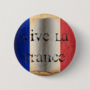 Vlag van Frankrijk pinback knoop Ronde Button 5,7 Cm