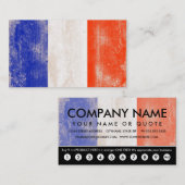 vlag van frankrijk punch card klantenkaartje (Voorkant / Achterkant)