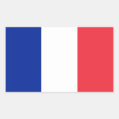 Vlag van Frankrijk Rechthoekige Sticker (Voorkant)