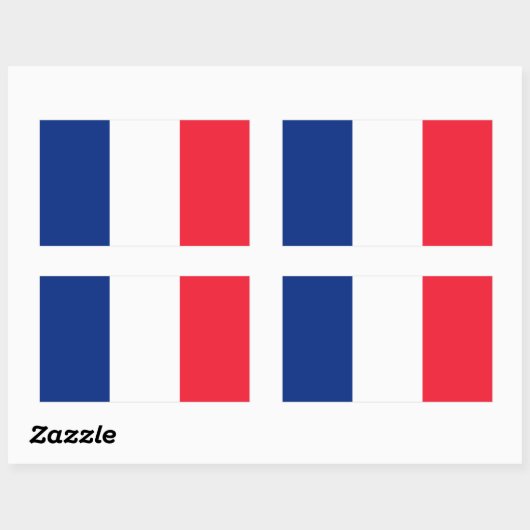 Vlag van Frankrijk Rechthoekige Sticker (Vel)