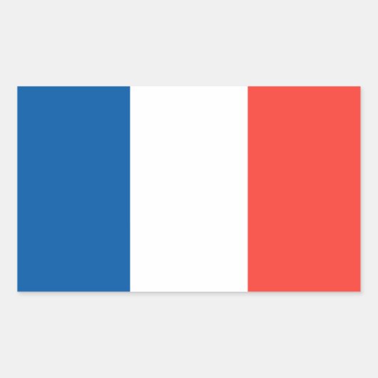 Vlag van Frankrijk Rechthoekige Sticker (Voorkant)