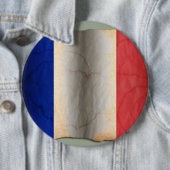 Vlag van Frankrijk Ronde Button 6,0 Cm (In situ)