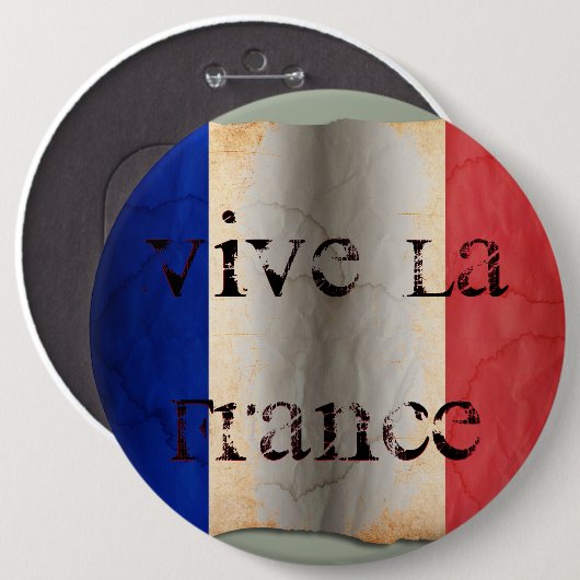 Vlag van Frankrijk Ronde Button 6,0 Cm (Voorkant /achterkant)