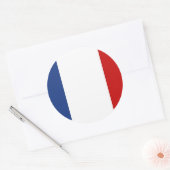 Vlag van Frankrijk Ronde Sticker (Envelop)