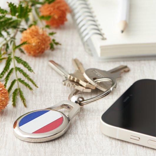 Vlag van Frankrijk Sleutelhanger (Zijkant)